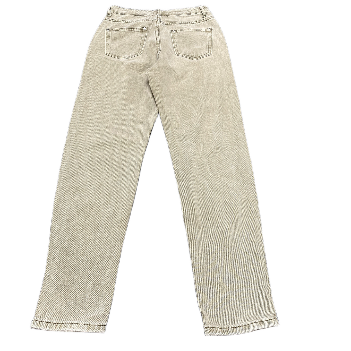 Boohoo Blue Jeans Fits as Womens 25" Waist Green Denim Double Stitch Skinny Leg