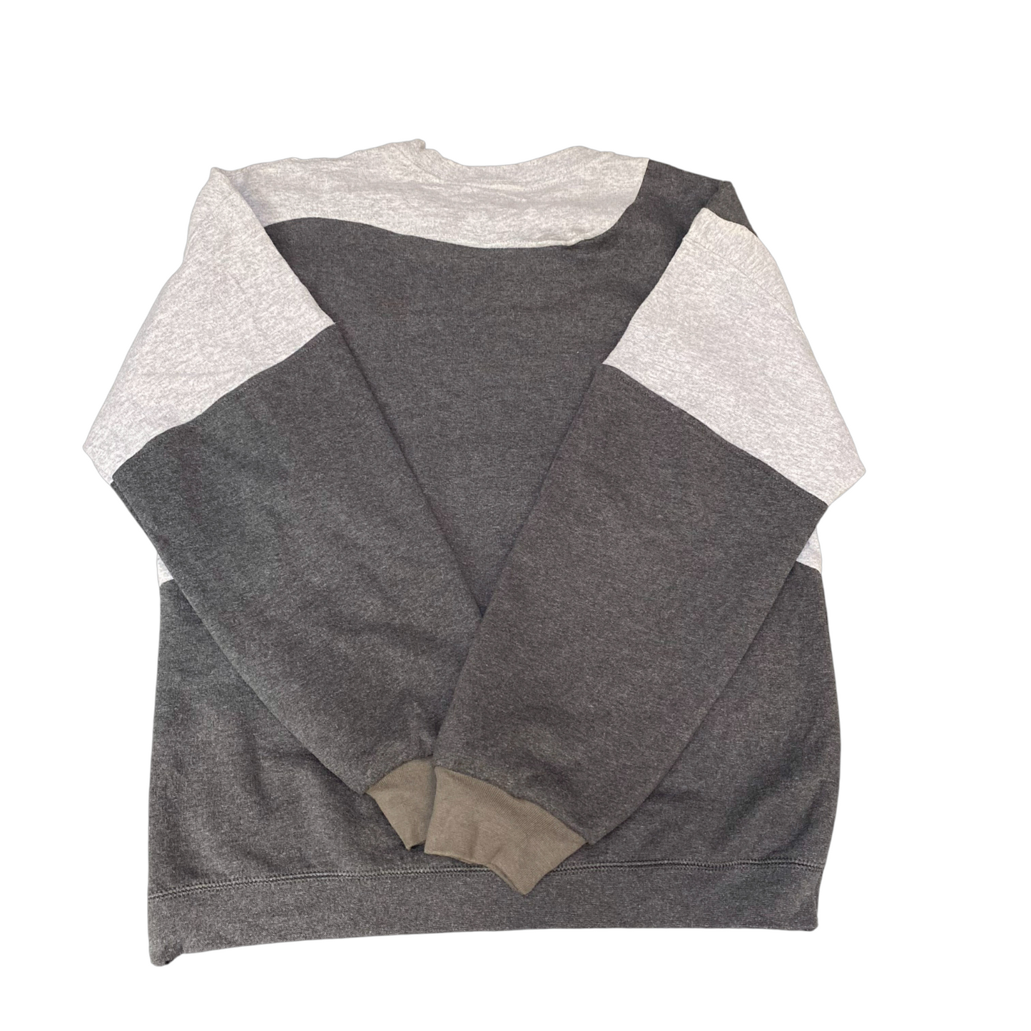 Nike Reworked Sweatshirt Mens Medium Grey Embroidered Spellout Logo Vintage Y2K