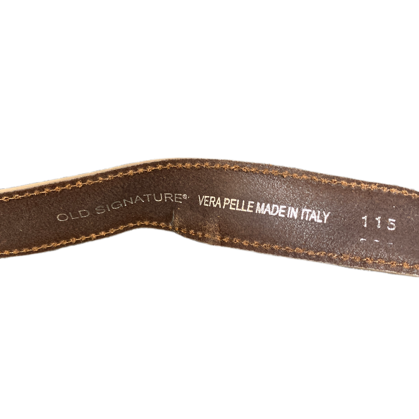 Vera Pelle Waist Belt Mens Beige Suede Leather Silver Pin Buckle 42 inches