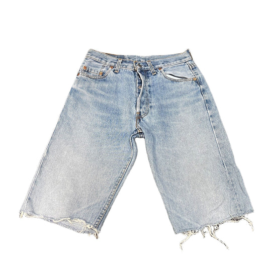 Vtg Levi's 501 Cut Off Shorts Fits as Mens XS 27" Waist Blue Denim Button Fly