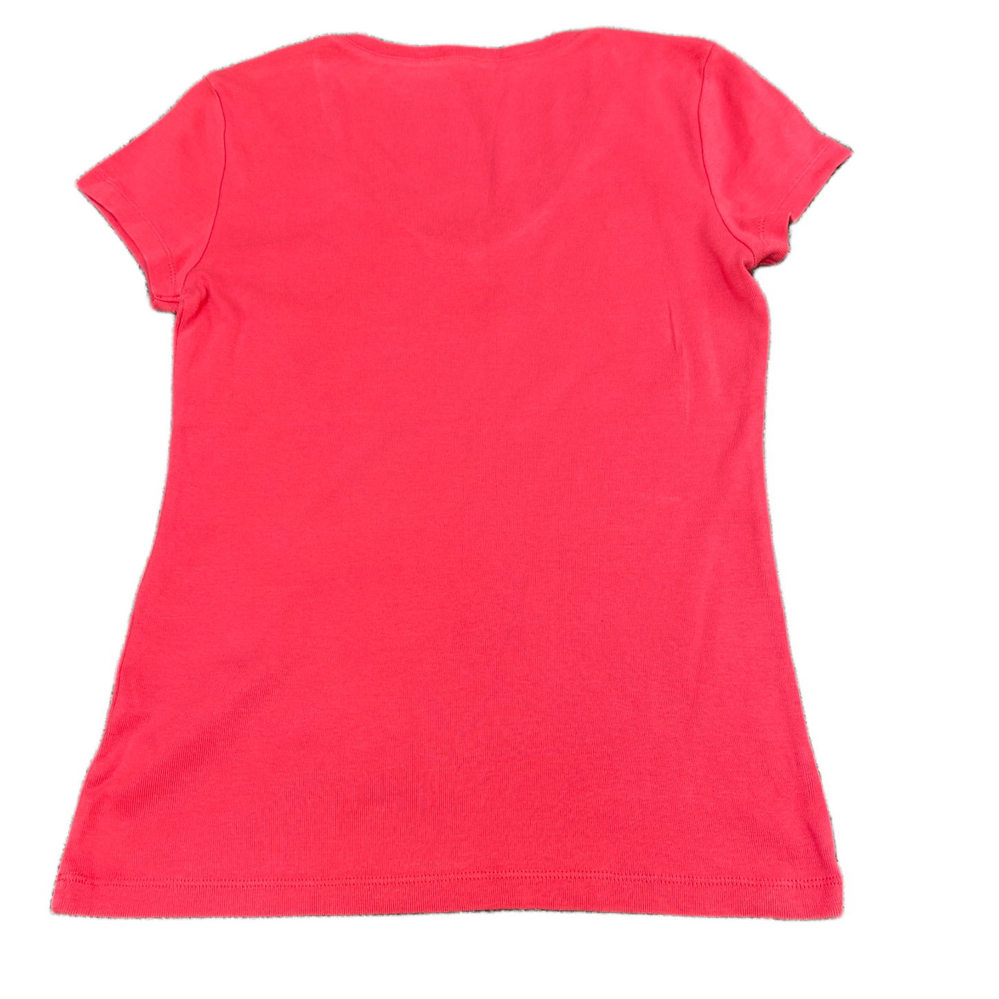 Tommy Hilfiger Basic Shirt Womens Medium Pink Regular Fit Straight Hemline Tee