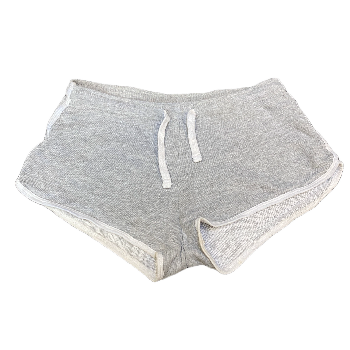 Running Sprinter Shorts Womens M 30" Waist Grey Athletic Gym Workout Dolphin Hem