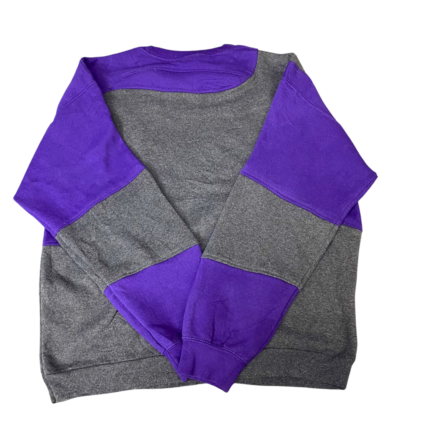Nike Reworked Sweatshirt Men L Purple Grey Embroidered Spellout Logo Vintage Y2K