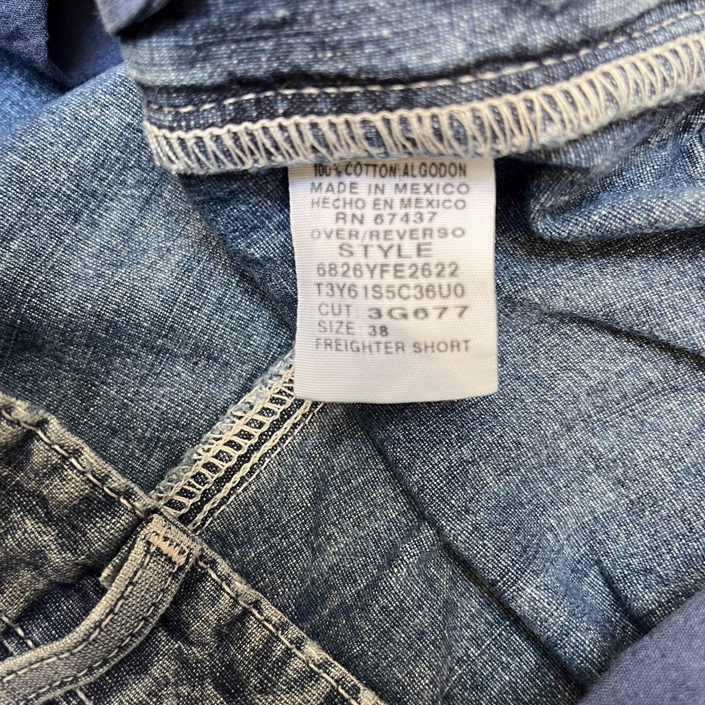 Ralph Lauren Freighter Shorts Fits as Mens X-Large 39" Waist Blue Denim Utility
