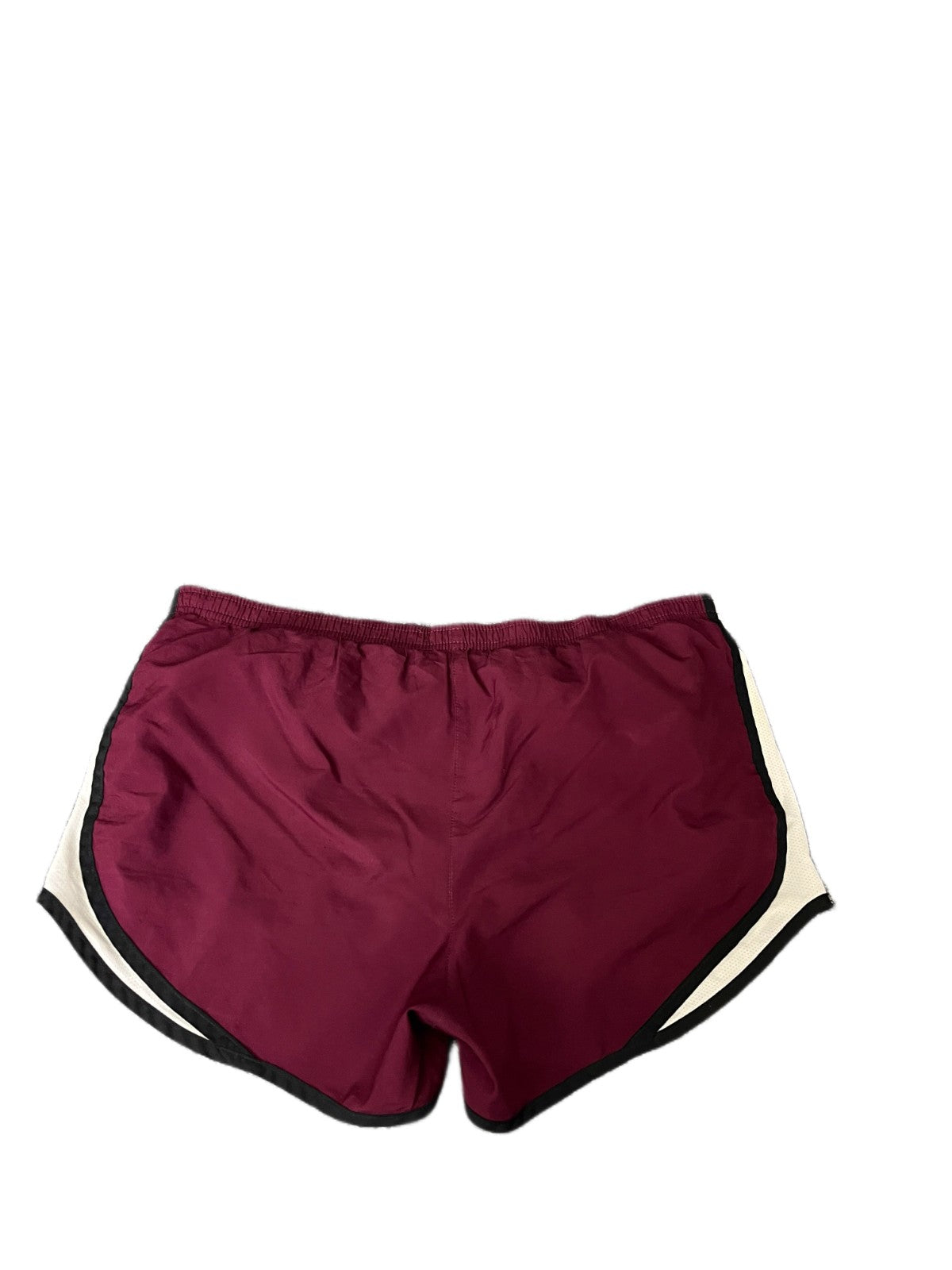 Nike Dri-FIT Running Shorts Fits as Womens XL 34" Waist Maroon White Dolphin Hem