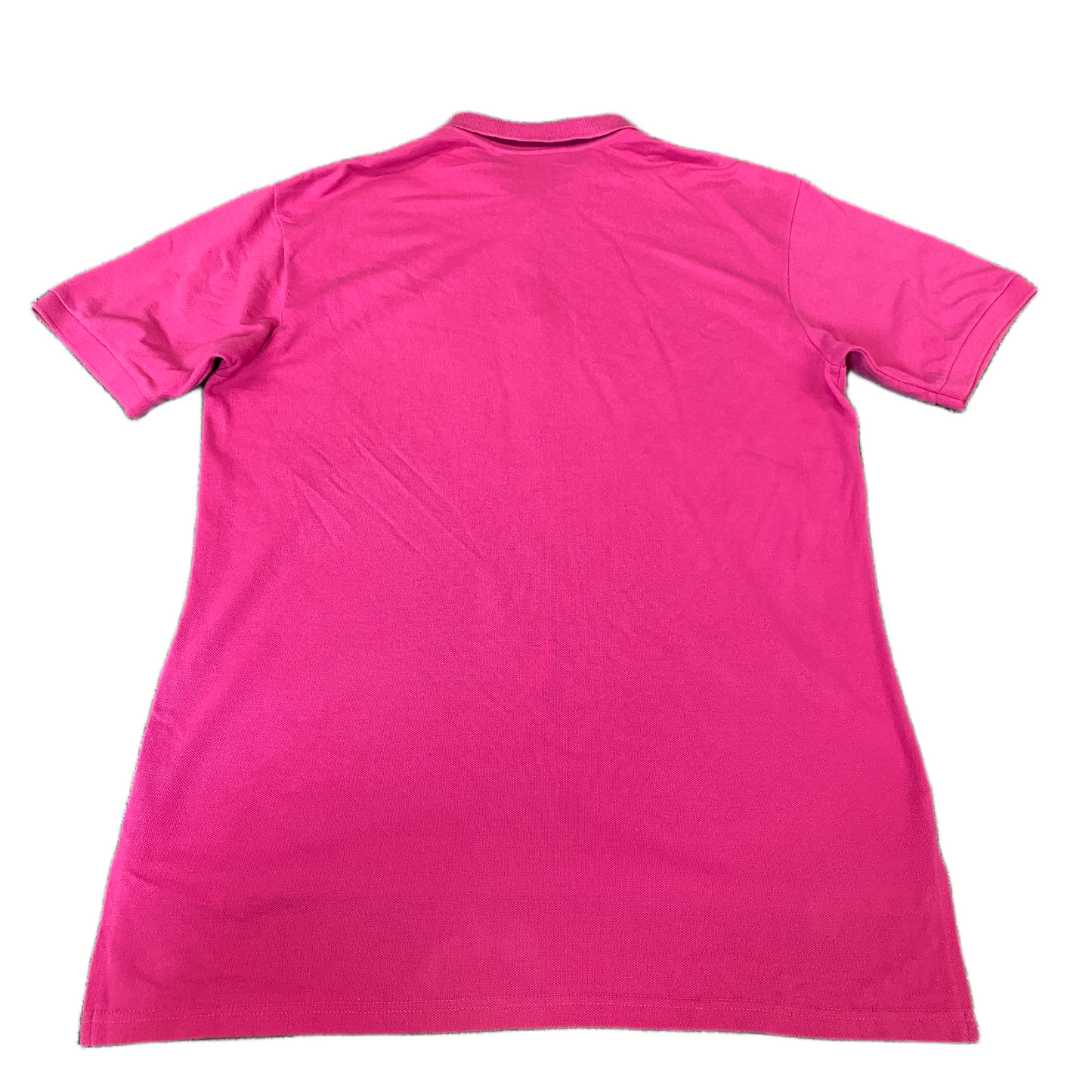 Adidas Polo Shirt Womens Large Pink High Low Slit Short Sleeve Collared Popover