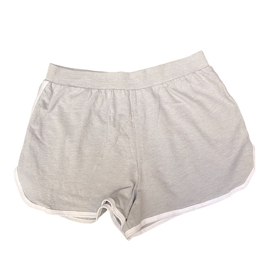 Running Sprinter Shorts Womens Large Grey Heather Athletic Workout Dolphin Hem