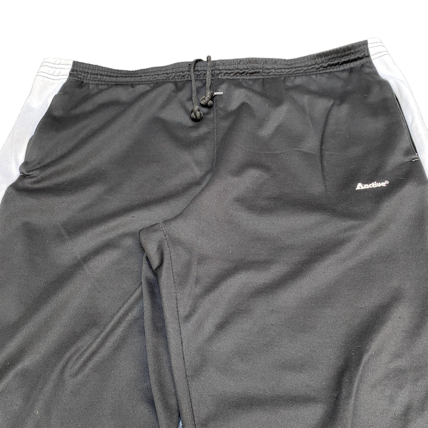 Active Track Pants Fits as Men 42" Waist Black White Back Snap Button Trousers