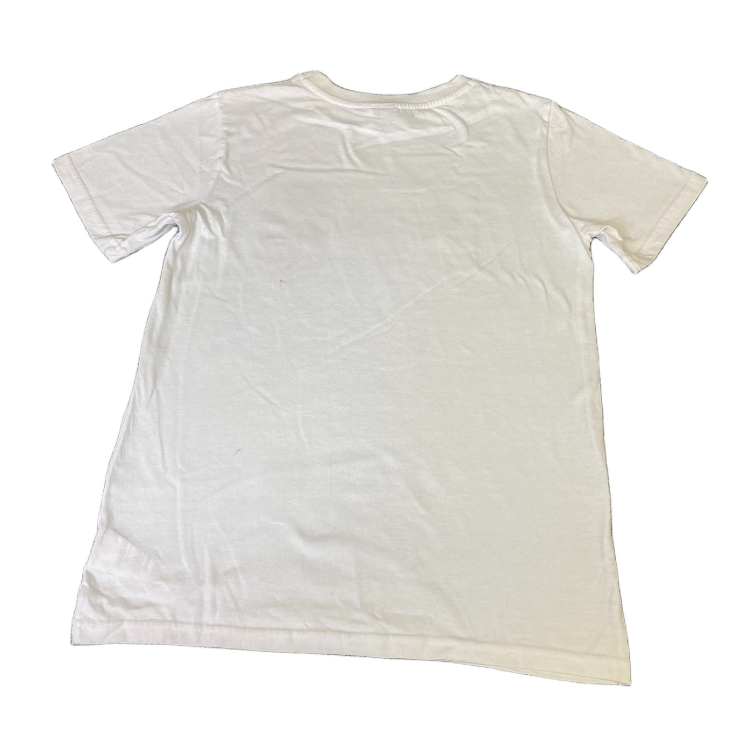 Puma T-Shirt Girls Small White Graphic Logo Regular Fit Short Sleeve Summer Tee