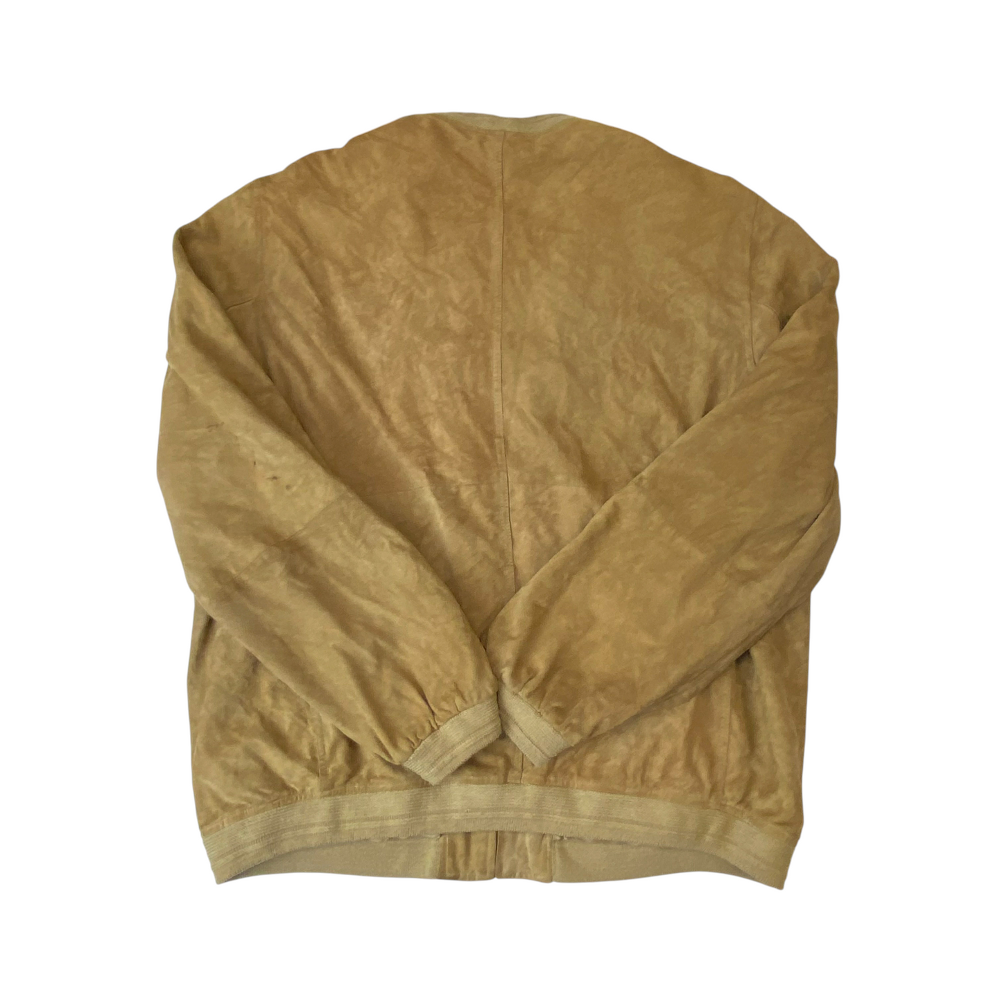 Marc O'Polo Bomber Jacket Mens Large Brown Suede Leather Long Sleeve Full Zip