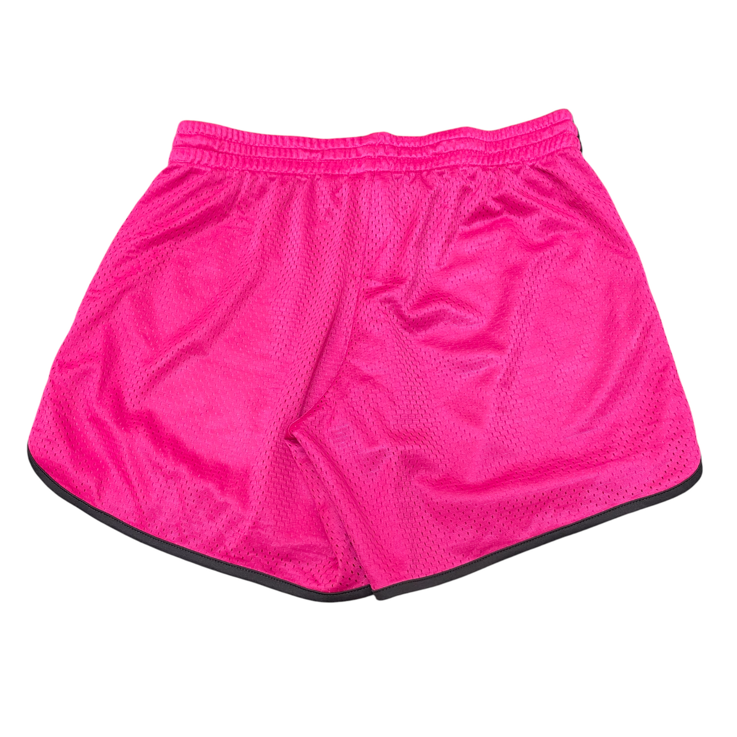 Running Shorts Womens Medium Pink Mesh Athletic Fit Drawstring Waist Dolphin Hem