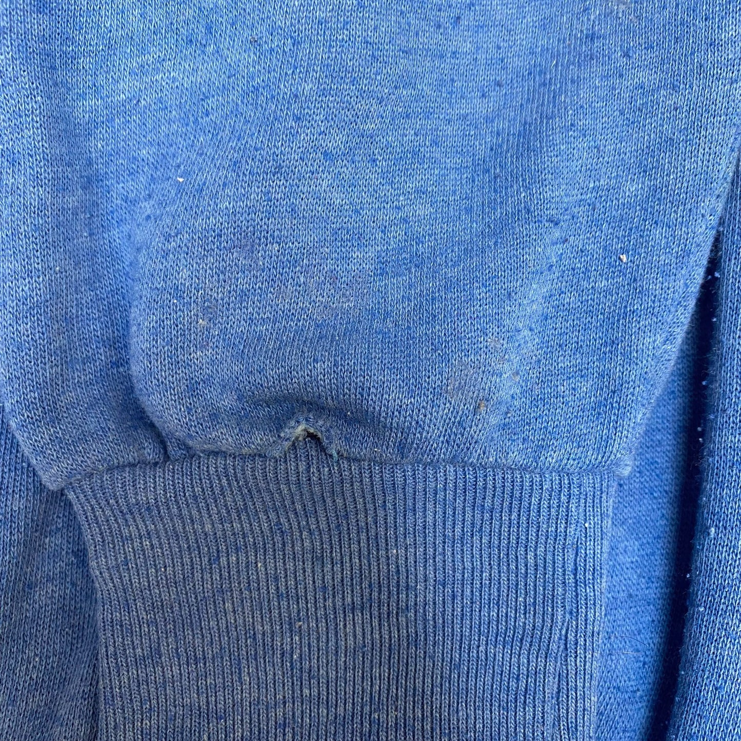 Jumper Mens Medium Blue Long Raglan Sleeve High Neck 1/4 Buttons Pullover