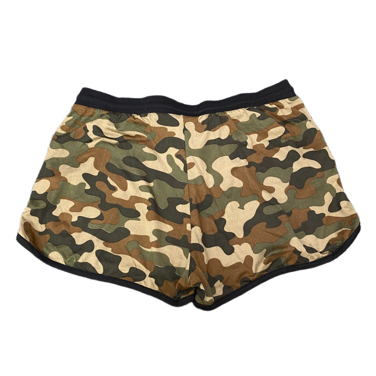 Running Sprinter Shorts Women Large 31" Waist Multi Camo Athletic Fit Drawstring