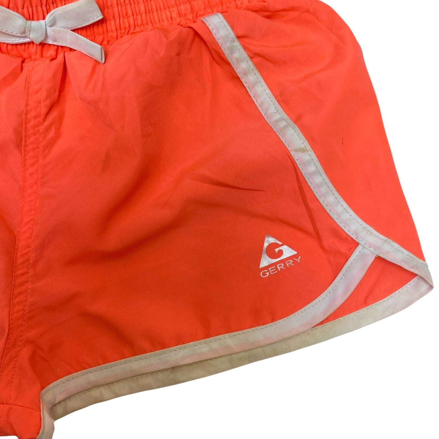 Gerry Sprinter Shorts Womens Small Orange Gym Training Elastic Waist Drawstring