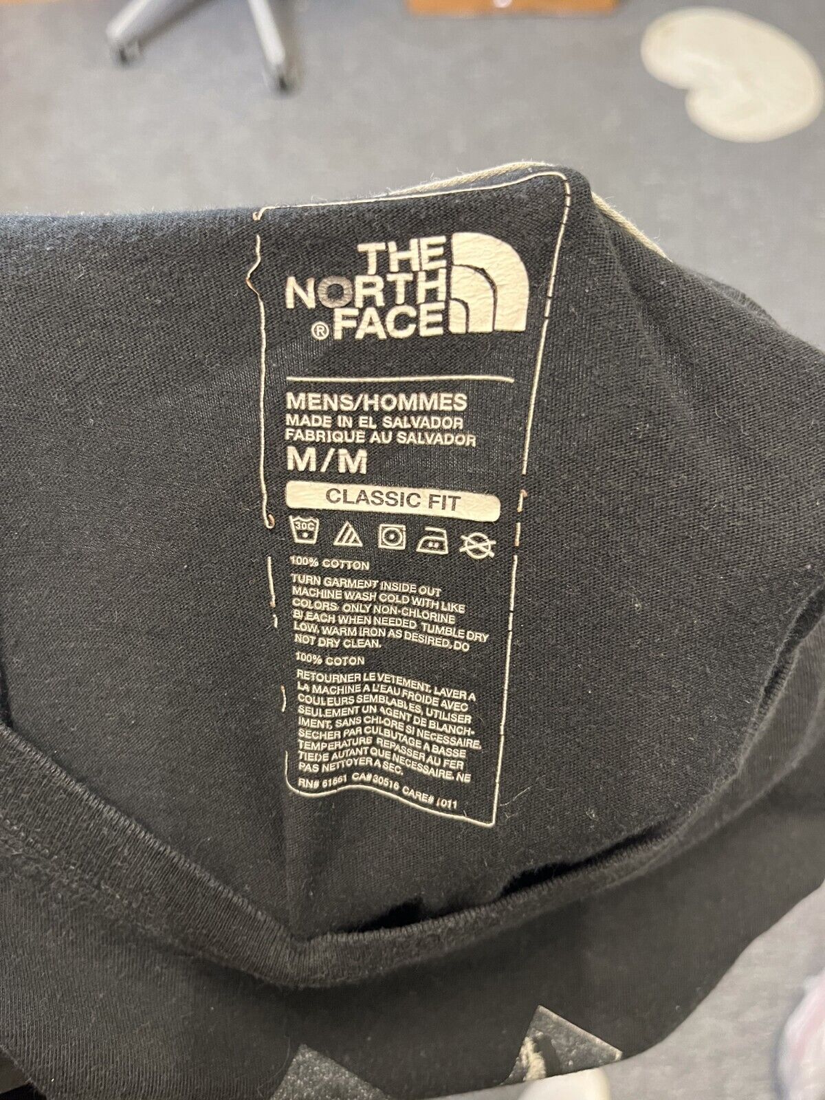 The North Face T-Shirt Mens M Black Short Sleeve Logo Crew Neck Pullover Tee