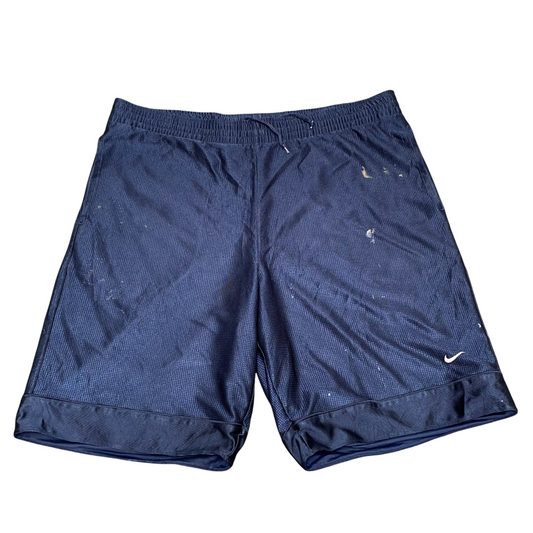 Nike Basketball Shorts Mens Large Blue Dazzle Shiney Athletic Swoosh Logo Preppy