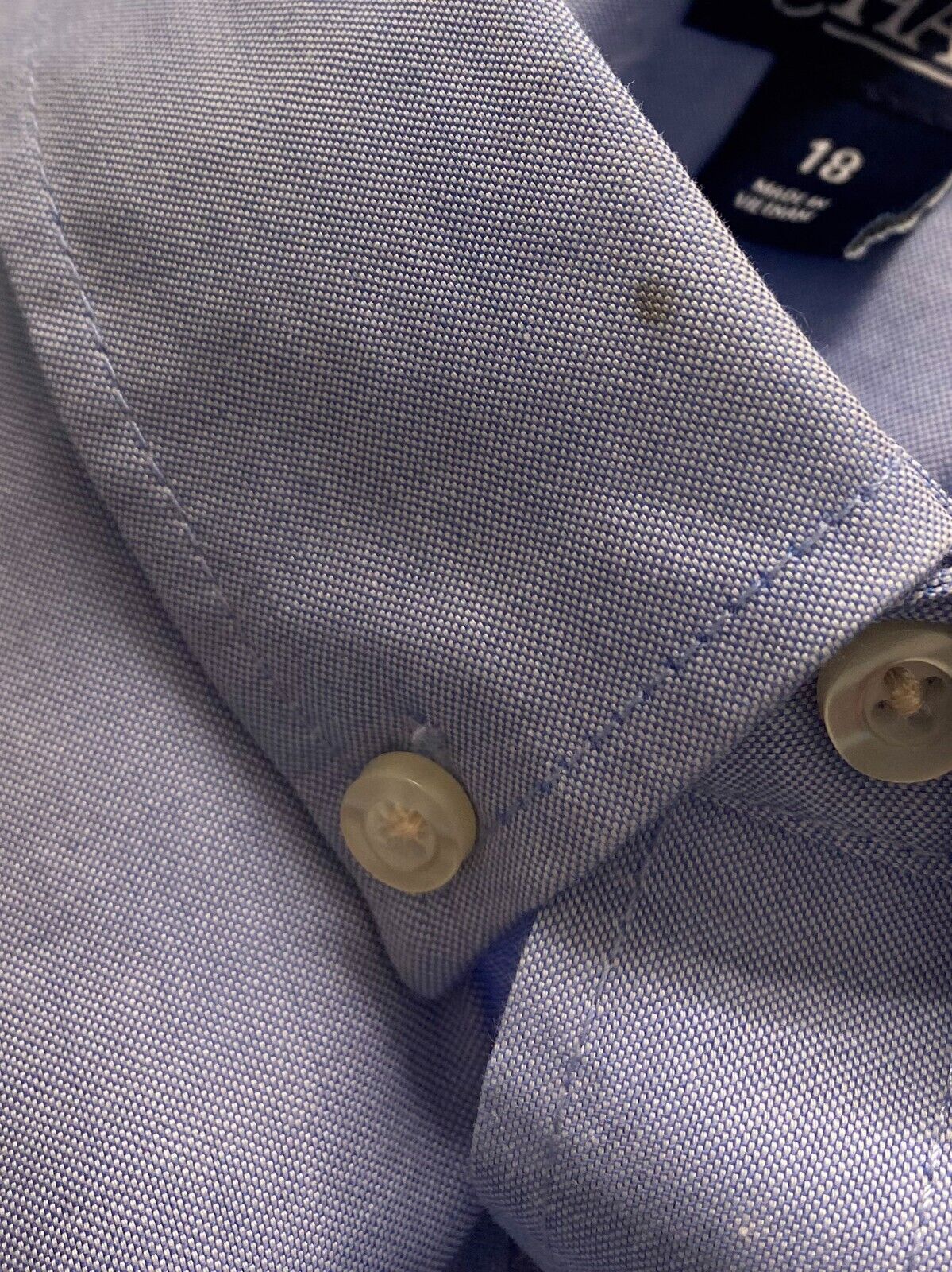 Chaps Dress Shirt Mens Small Blue Casual Long Sleeve Pocket Collared Button Down