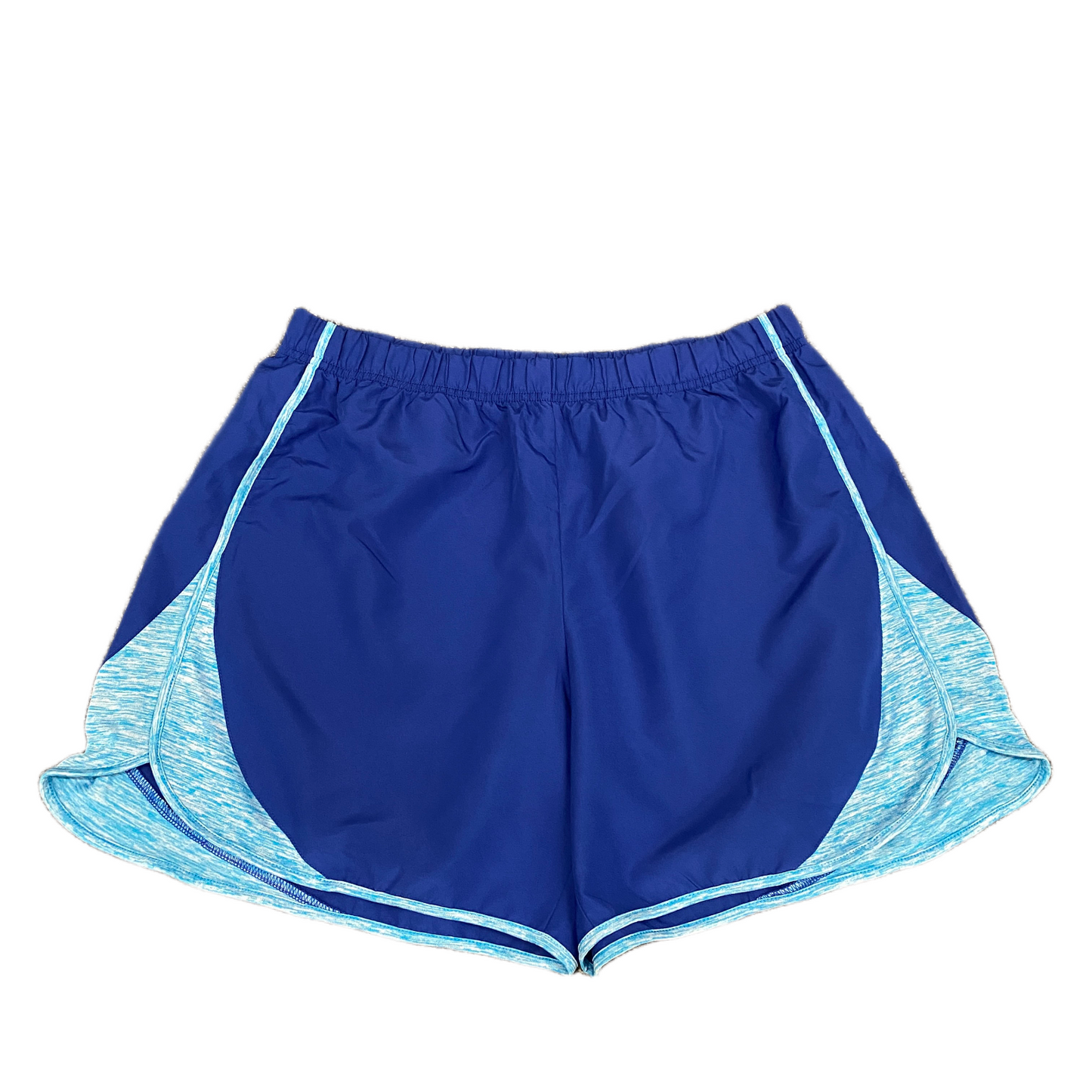 Activewear Shorts Womens Large 30" Waist Navy Blue Dolphin Hem Elastic Waist