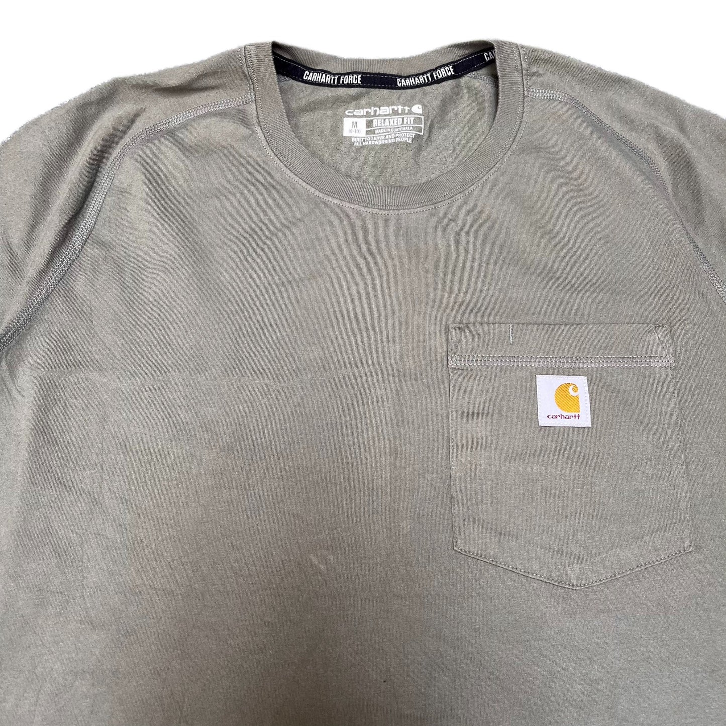 Carhartt Force Pocket T-Shirt Womens M Olive Green Relaxed Fit Short Sleeve Tee