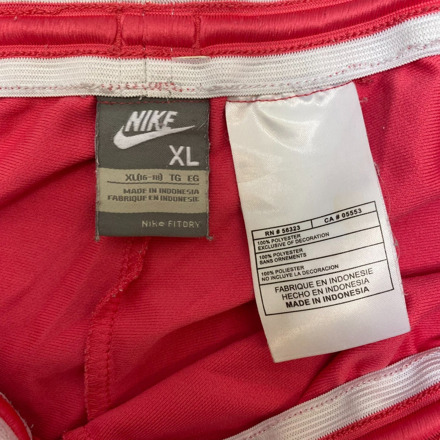 Nike Sportswear Shorts Womens XL Pink Dri Fit Athletic Elastic Waist Drawstring