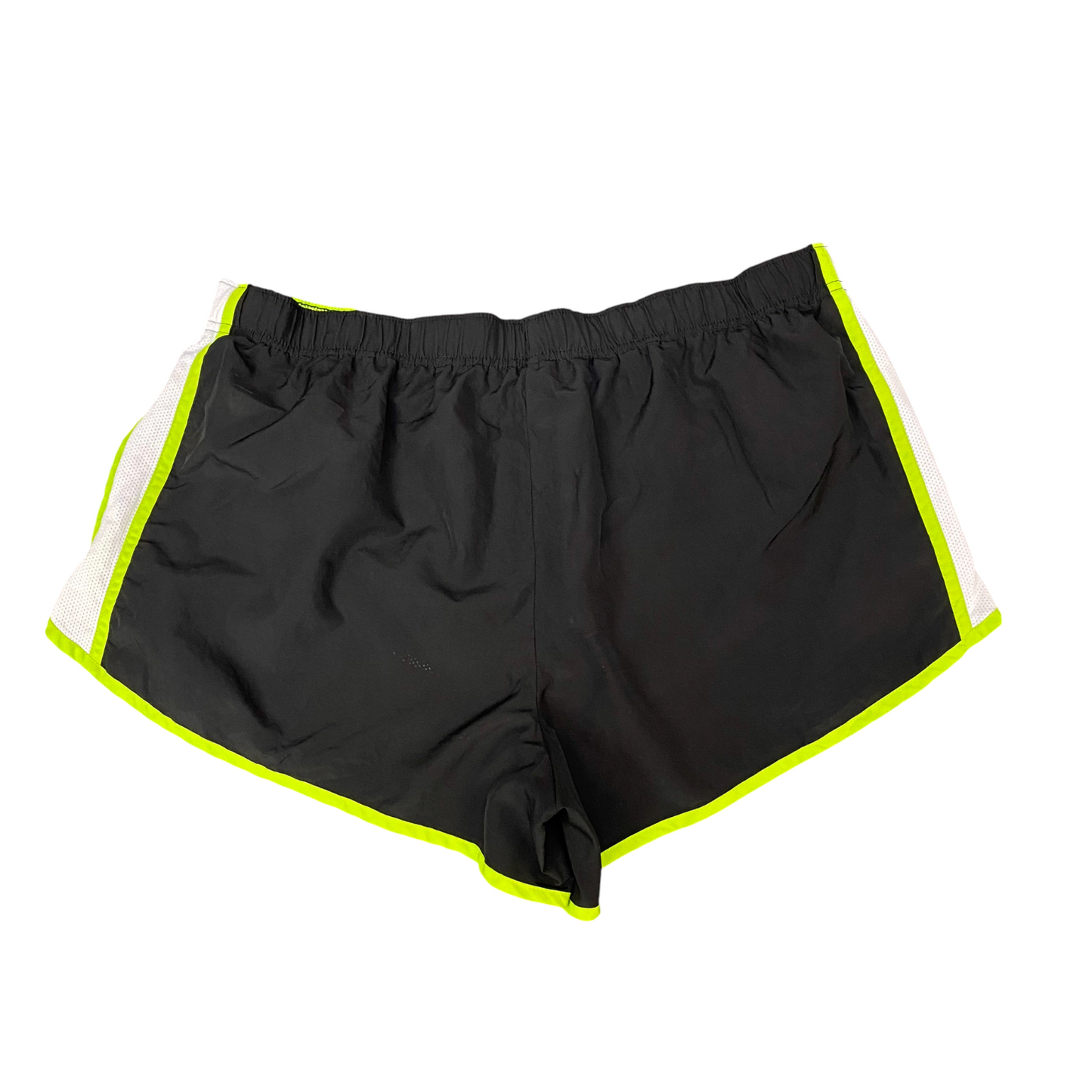 Running Sprinter Shorts Womens XL Black Gym Performance Semi-Fitted Dolphin Hem