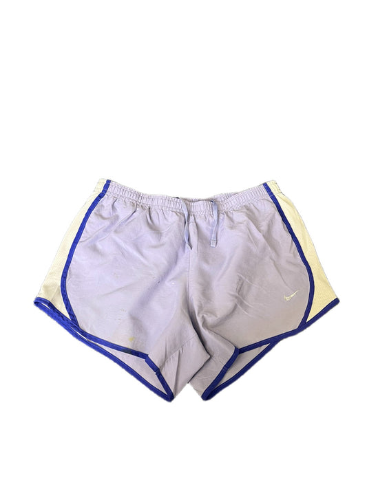 Nike Dri-Fit Athletic Shorts Fits as Womens S 25" Waist Purple White Dolphin Hem