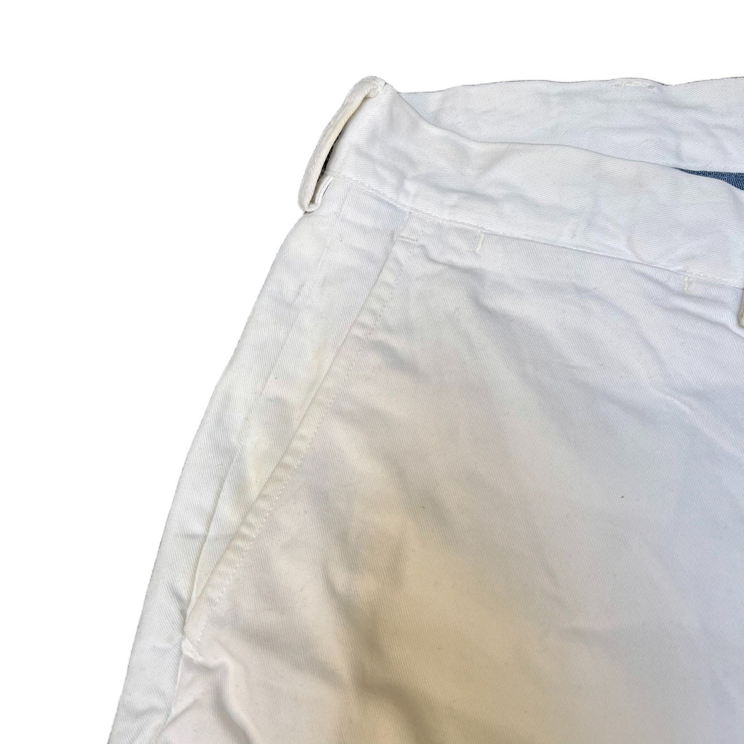 Polo Ralph Lauren Chino Shorts Fits as Mens X-Large 39" Waist White Flat Front