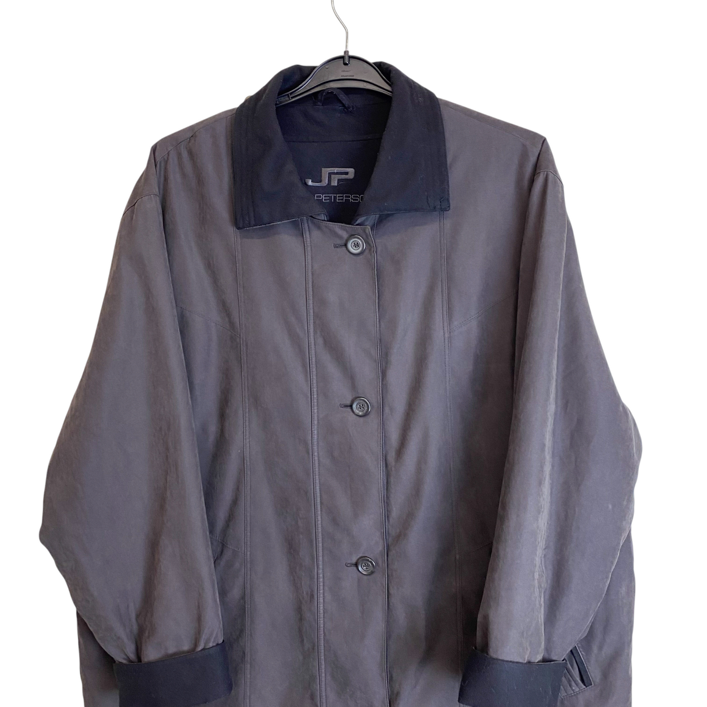 Jacket Womens XL Blue Mid Length Long Sleeve Collared Button Front Outdoor