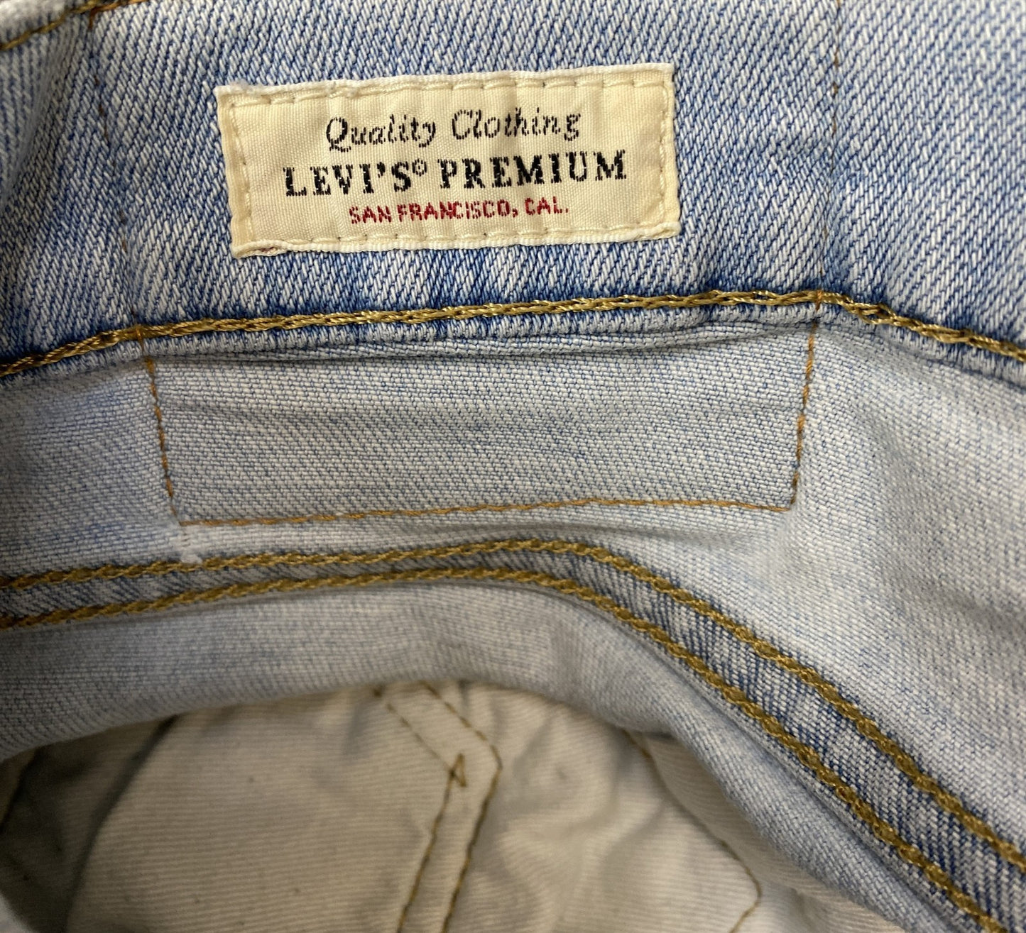 Levi's 512 Jeans Fits as Mens 30" Waist Blue Denim Distressed Skinny Leg Outdoor
