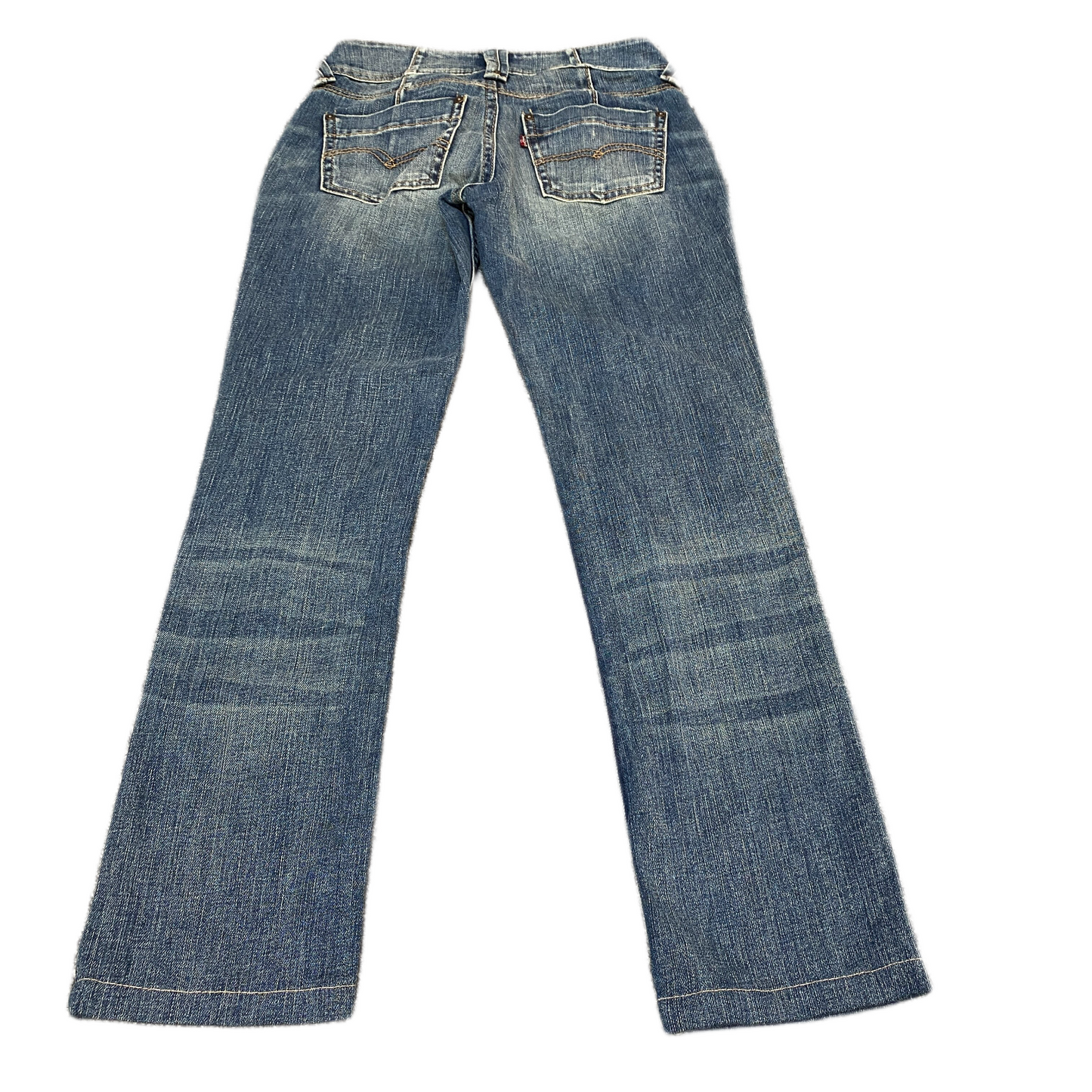 Levi's Jeans Fits as Womens 26" Waist Blue Denim Zip Pockets Red Tab High Waist