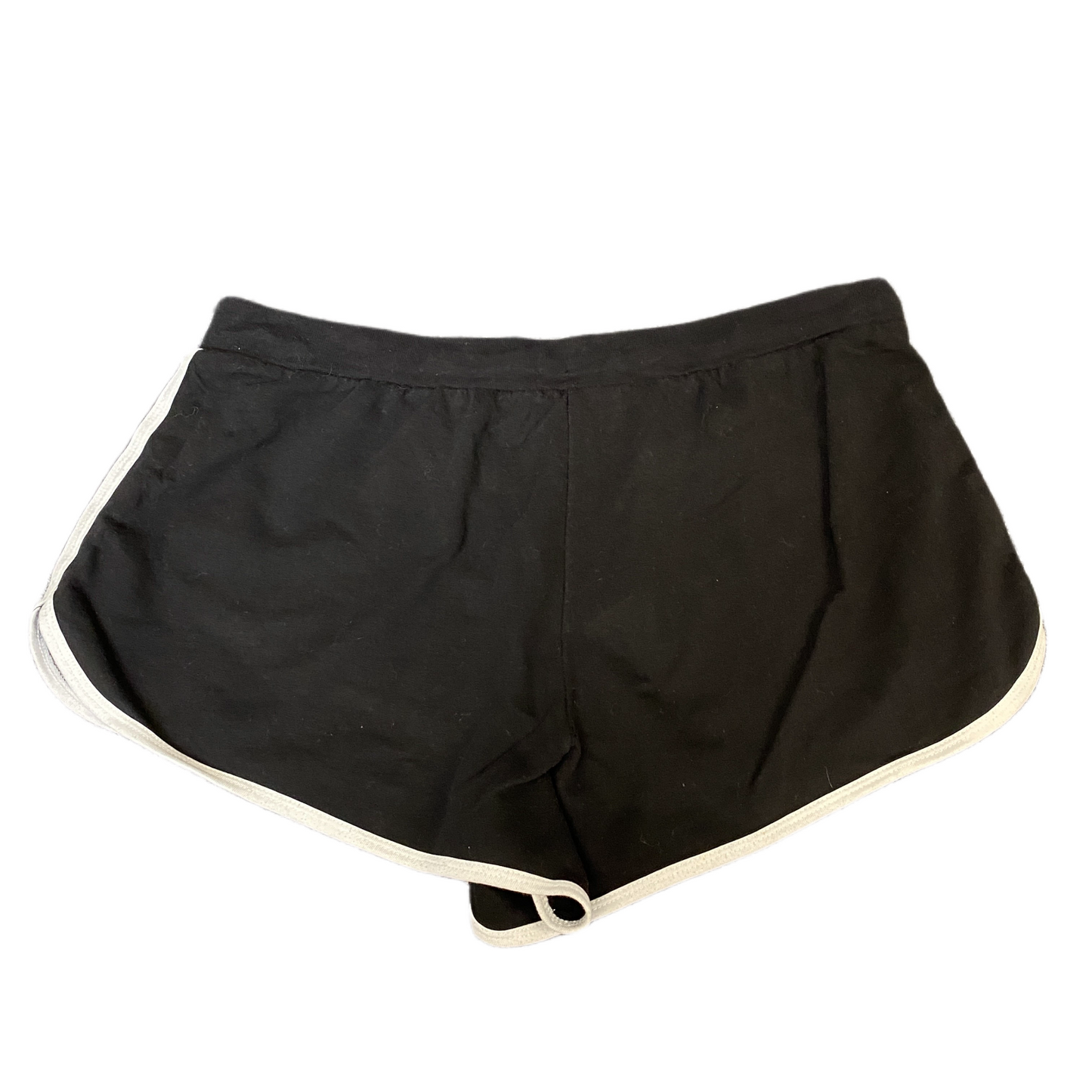 Running Sprinter Shorts Women L 30" Waist Black Athletic Gym Workout Dolphin Hem