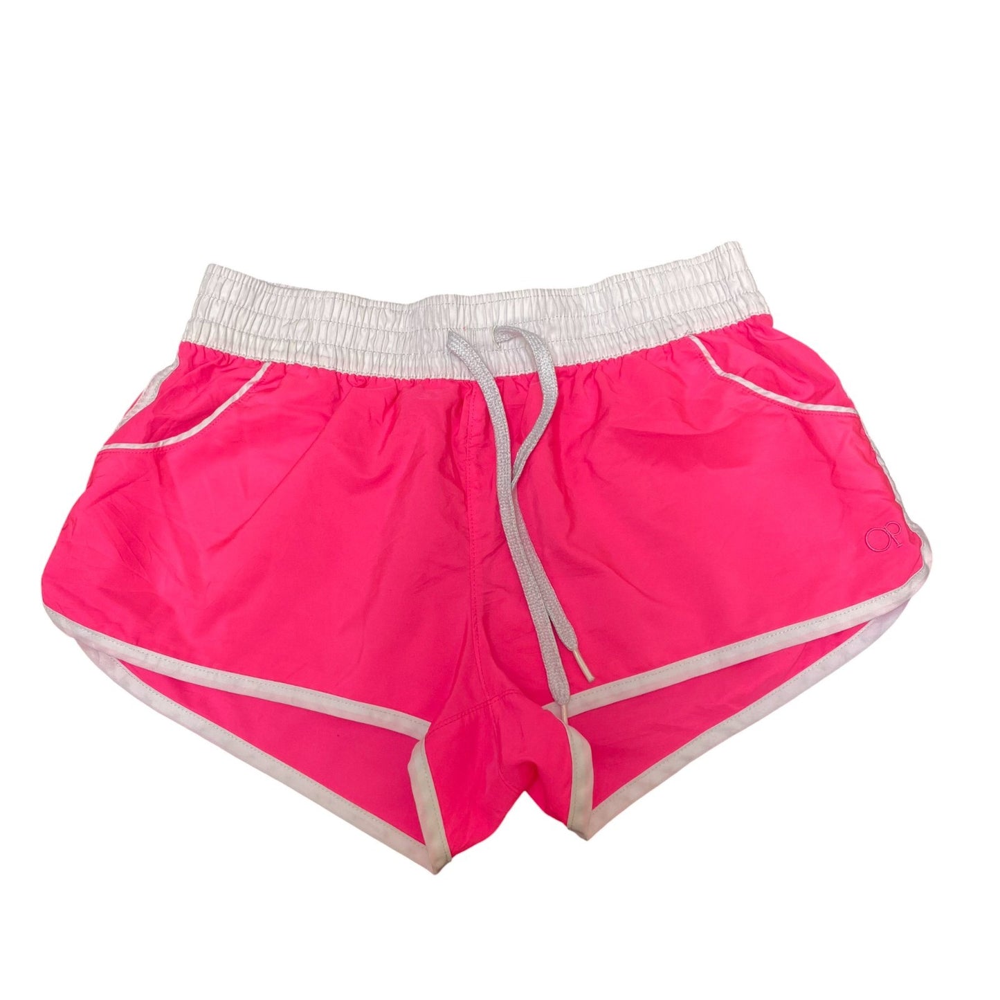 OP Sprinter Shorts Womens Small Pink White Athletic Gym Training Elastic Waist