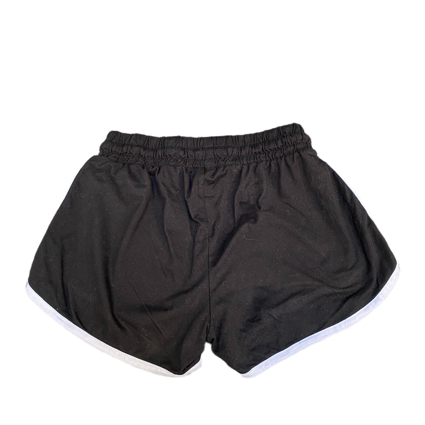 Running Sprinter Shorts Women S 22" Waist Black Athletic Gym Workout Dolphin Hem