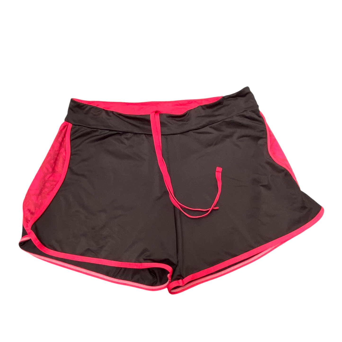 Running Shorts Womens 31W Black Pink Athletic Fit Workout Stretch Dolphin Hem