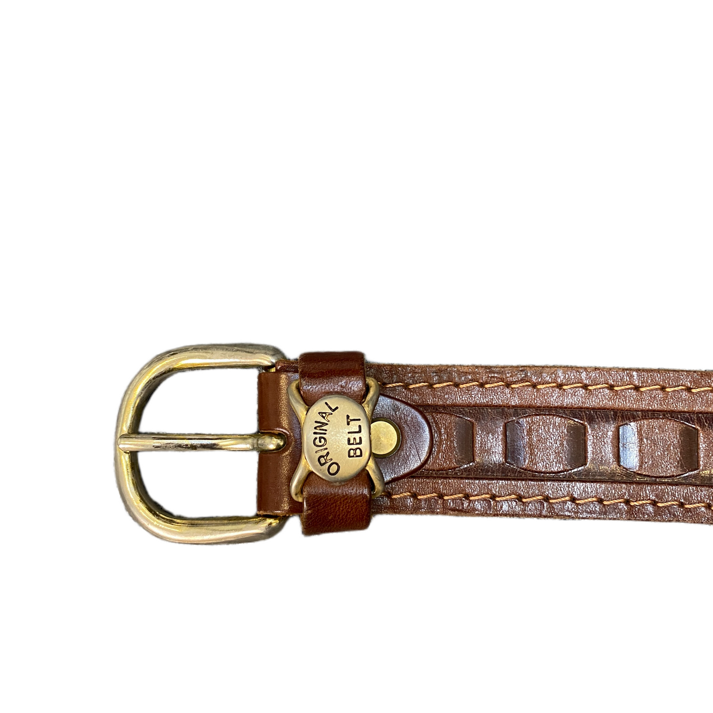 Waist Belt Mens Brown Leather Adjustable Classic Silver Pin Buckle 43 inches