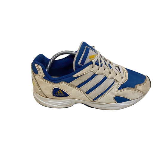 Adidas Running Sneakers Women's 7 White Blue Trainers Authentic Retro Athletic