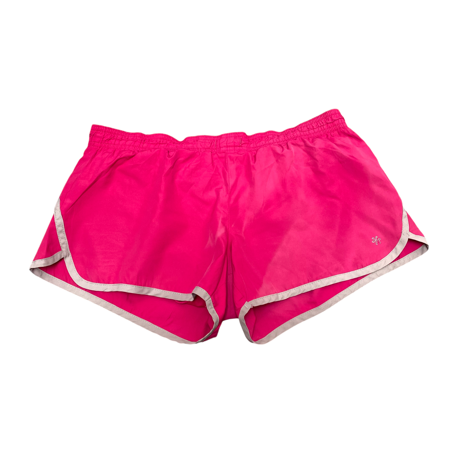 Active Running Sprinter Shorts Womens Small Pink Gym Elastic Waist Dolphin Hem