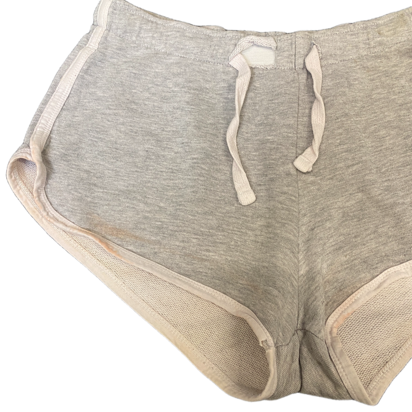 Running Sprinter Shorts Womens M 27" Waist Grey Athletic Gym Workout Dolphin Hem