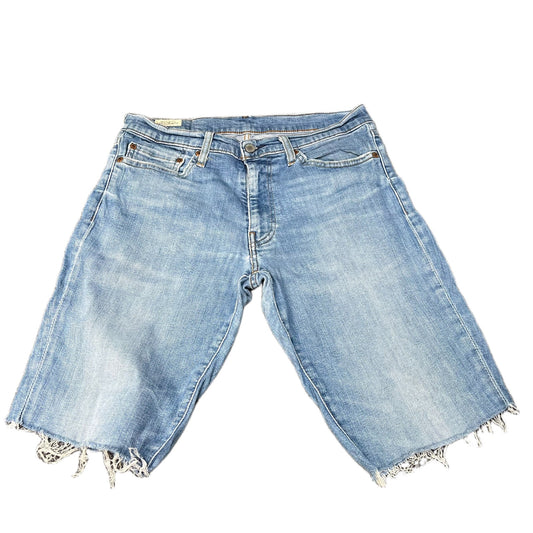 Levi's 511 Cut Off Shorts Fits as Mens M 32" Waist Blue Denim Light Wash Red Tab