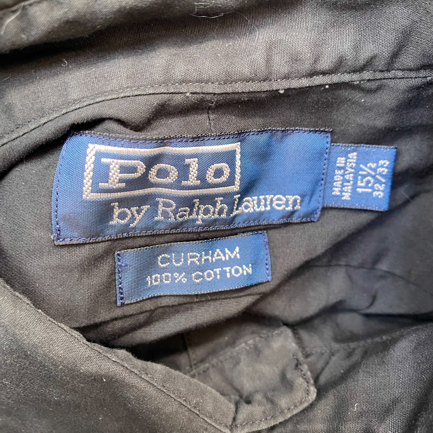 Polo Ralph Lauren Formal Shirt Mens M Black Long Sleeve Casual Button Down