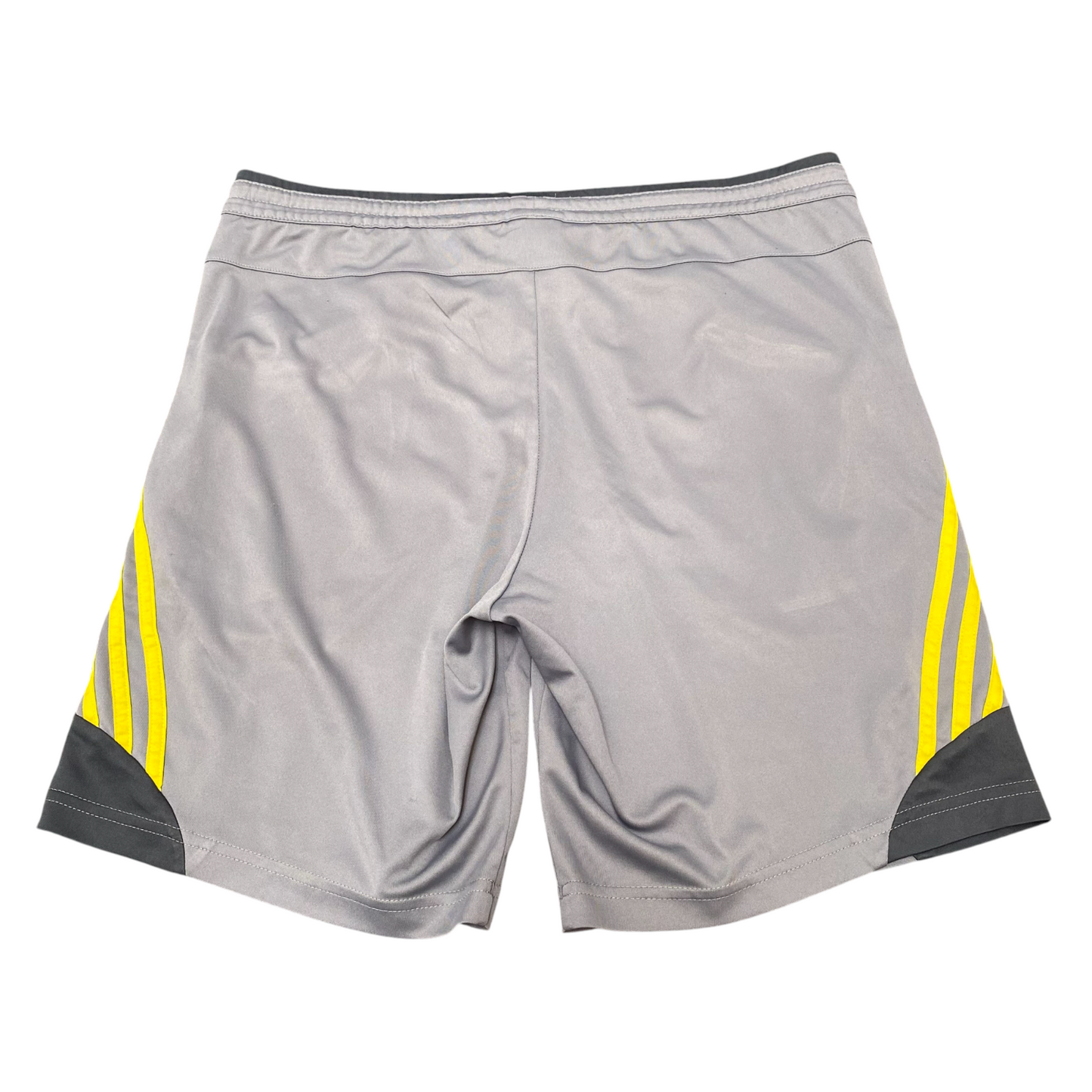 Adidas Athletic Shorts Mens Small Grey 3 Stripes Active Running & Gym Drawstring