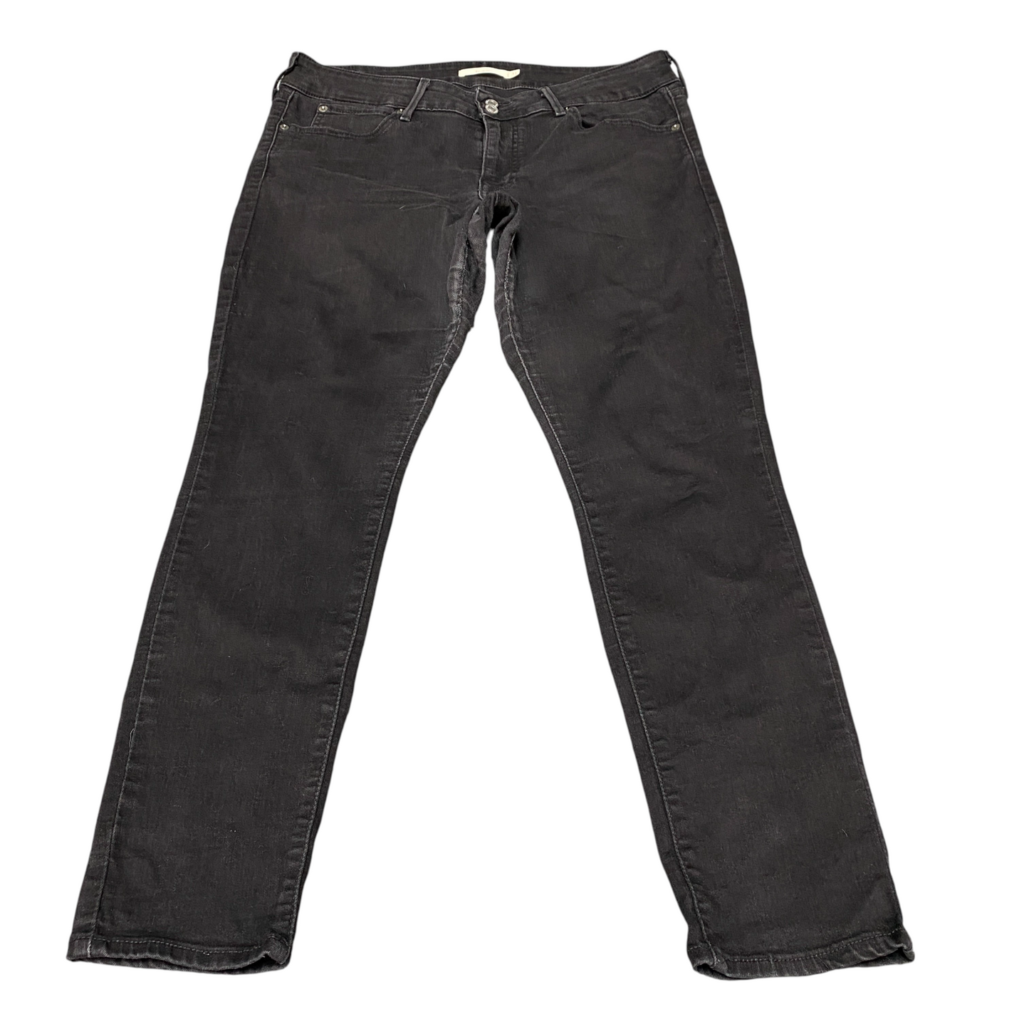 Levi's Jeans Mens 33.5" Waist Black Premium Stretch High Waisted 711 Skinny Leg