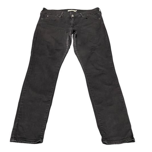 Levi's Jeans Mens 33.5" Waist Black Premium Stretch High Waisted 711 Skinny Leg