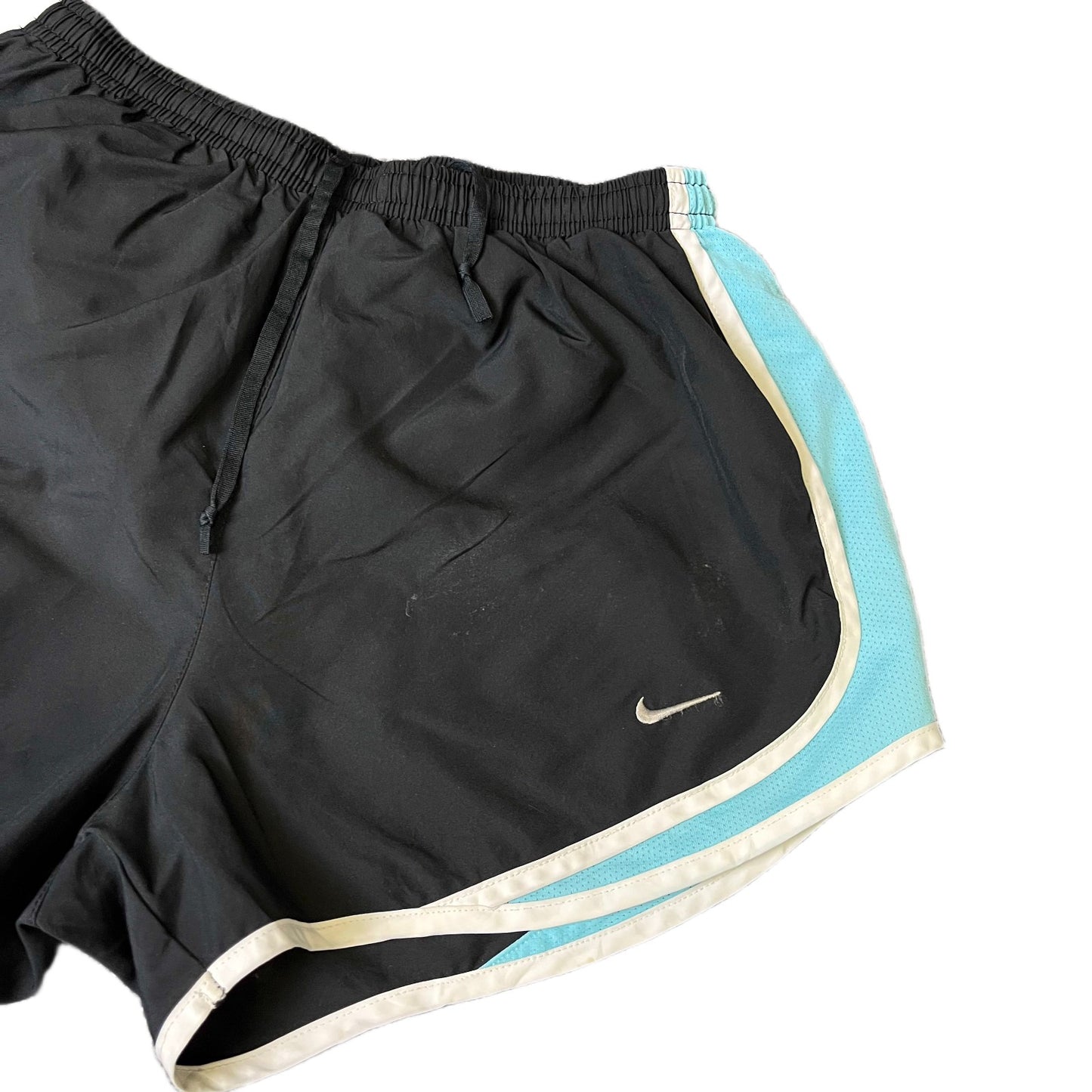 Nike Running Sprinter Shorts Fits as Women S 25" Waist Black Workout Dolphin Hem