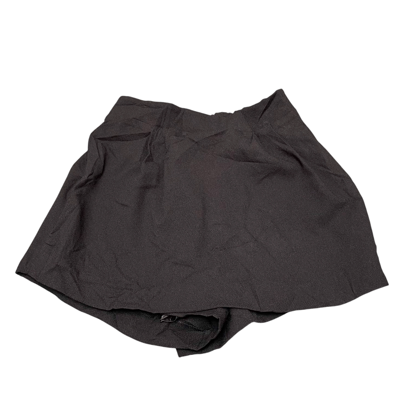 Mini Skort Womens S Black Solid Lined Elastic Waist Casual Side Zip Outdoor