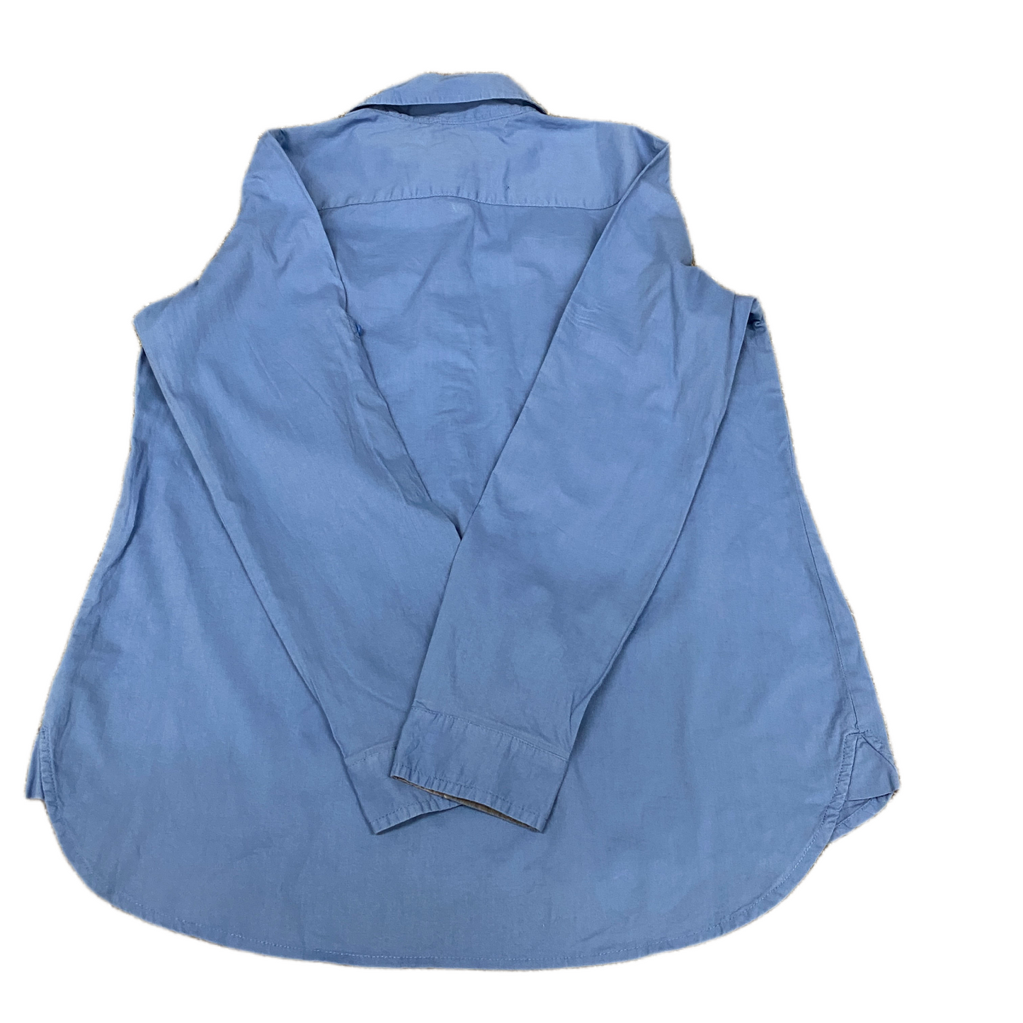 Tommy Hilfiger Shirt Top Womens Medium Blue Long Sleeve Collared Button Front