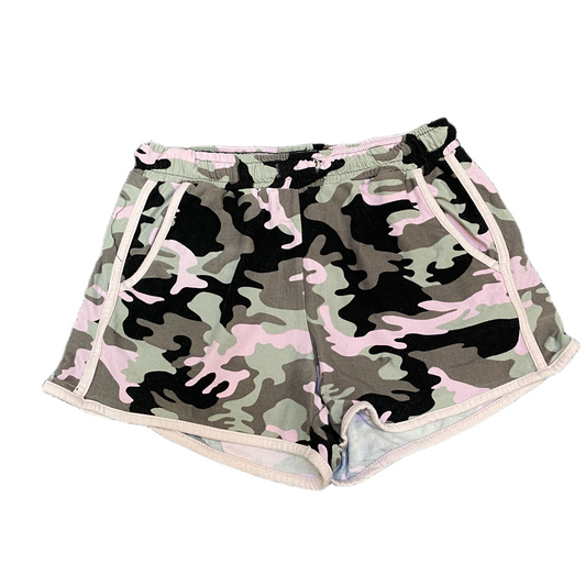 Running Sprinter Shorts Girls M 24" Waist Multi Camo Athletic Gym Dolphin Hem