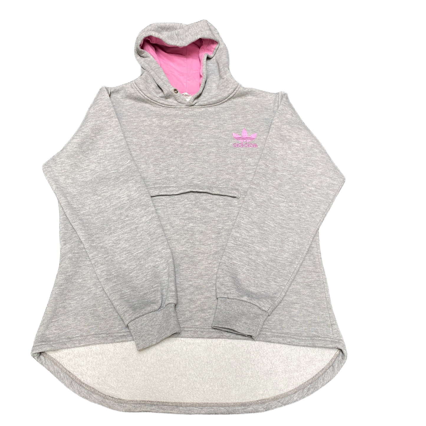 Adidas Originals Hoodie Womens XL Grey Heather Fleece Lined Long Sleeve Pullover