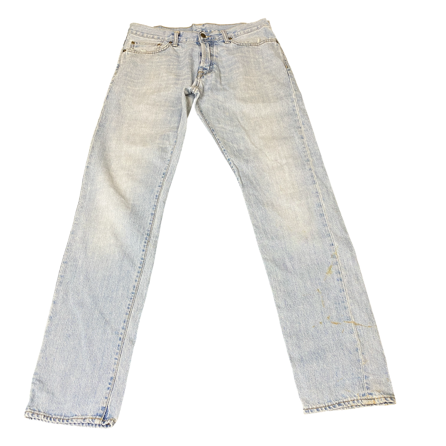 Carhartt Klondike Pant Jeans Mens L Blue Denim Workwear Regular Fit Straight Leg