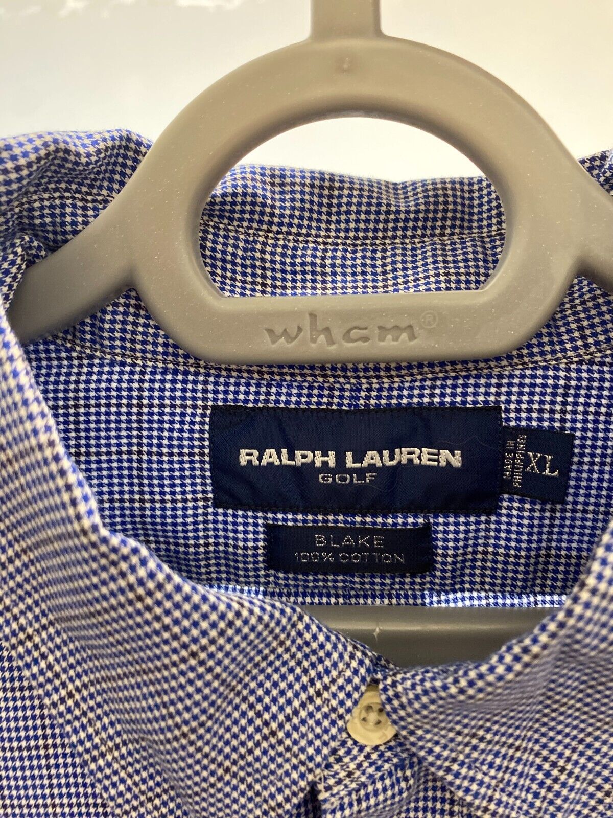 Ralph Lauren Shirt Mens XL Blue Blake Cotton Blue Polo Pony Logo